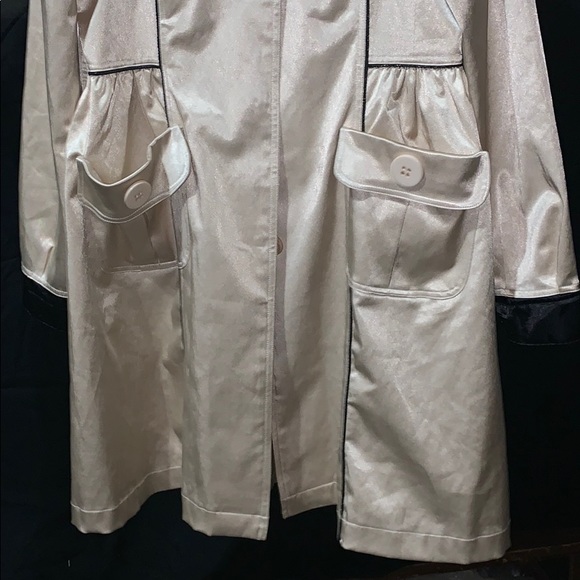 Paparazzi Cream Pleaded Trench Coat Dress - Picture 3 of 3